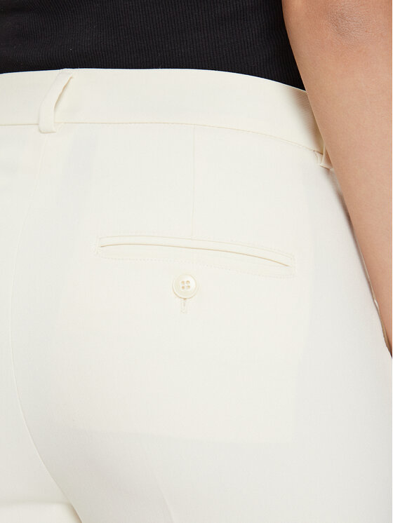 Weekend Max Mara Weekend Max Mara Hlače iz tkanine Freda 2425136031 Écru Regular Fit
