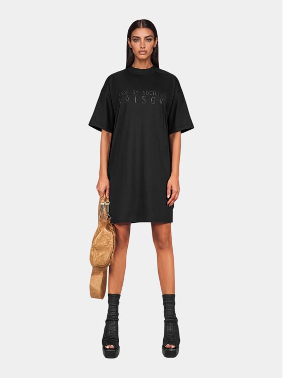 MADE BY SOCIETY MADE BY SOCIETY Sukienka koktajlowa KAZO - D27832 Czarny Basic Fit