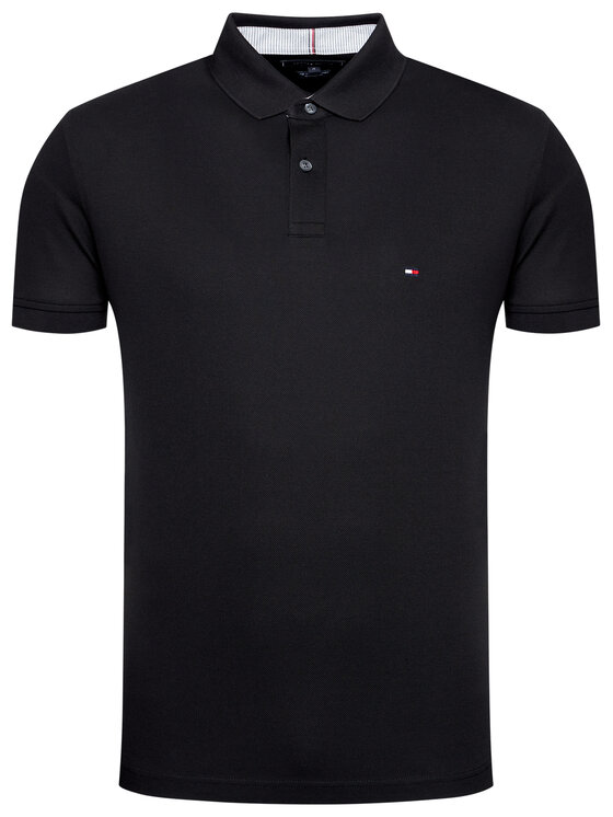 Tommy Hilfiger Tommy Hilfiger Tricou polo 1985 MW0MW17770 Negru Regular Fit