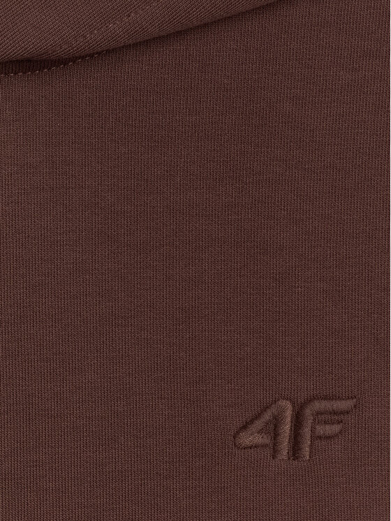 4F 4F Bluza ESSENTIAL 2 Brązowy ciemny Regular Fit