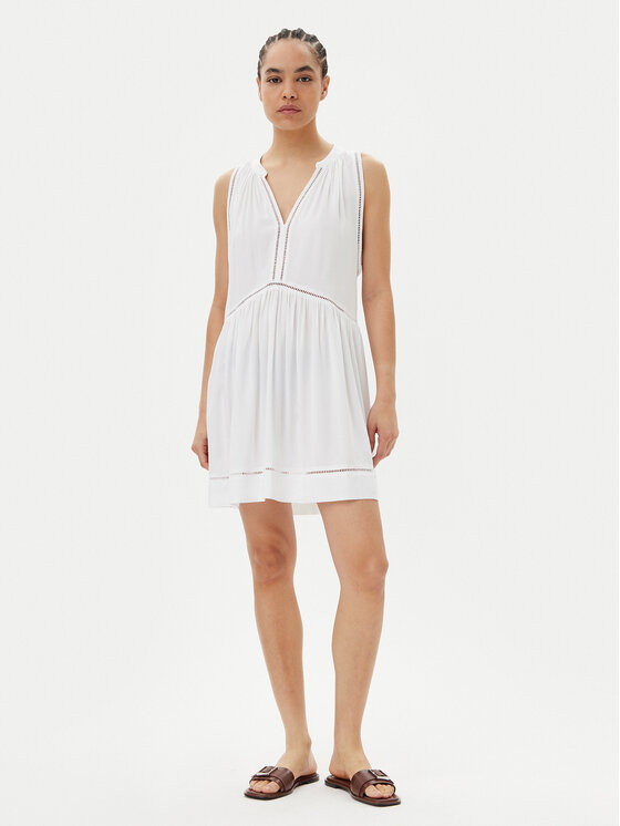 Seafolly Seafolly Rochie de vară Beach Basics 52931-DR Alb Regular Fit