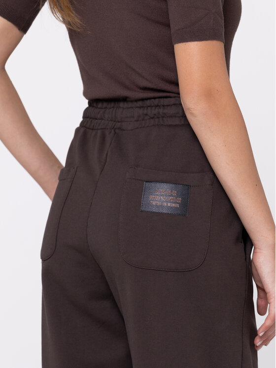 Miss LK Miss LK Spodnie materiałowe MISSLKSM Brązowy Loose Fit