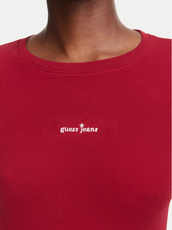 Guess Jeans Guess Jeans Halenka W6YP14 K3821 Bordó Slim Fit