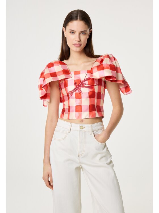 Fabienne Chapot Fabienne Chapot Bluzka 5977-1789-101 Pomarańczowy Slim Fit