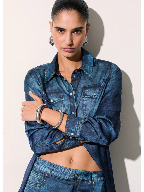 Liu Jo Liu Jo camicia di jeans UA6239T376A79042 Celeste Regular Fit