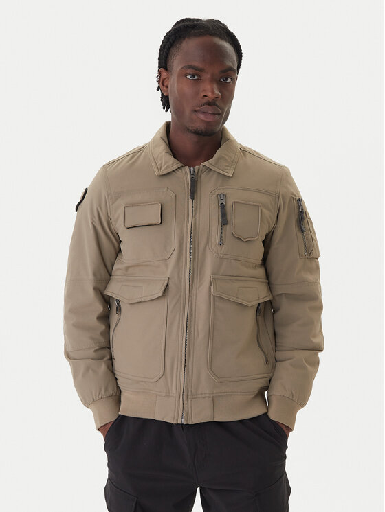 Aeronautica Militare Aeronautica Militare Bomberjacke 252AB3024UCT03151 Khakifarben Regular Fit