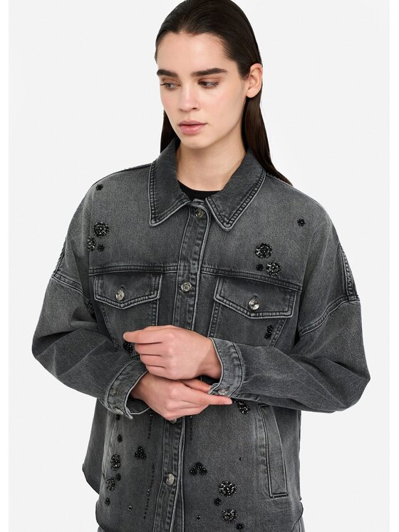 Liu Jo Liu Jo Giacca di jeans UF5111D485487455 Nero Regular Fit