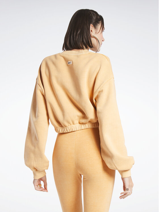 Reebok Reebok Majica dugih rukava Reebok Classics Natural Dye Sweatshirt HS4739 Narančasta Cropped Fit