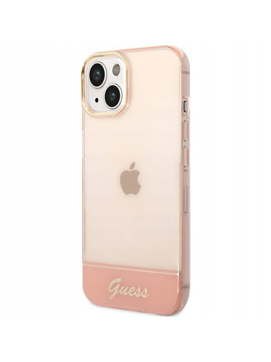 Guess Guess Etui na telefon Translucent Różowe złocenie