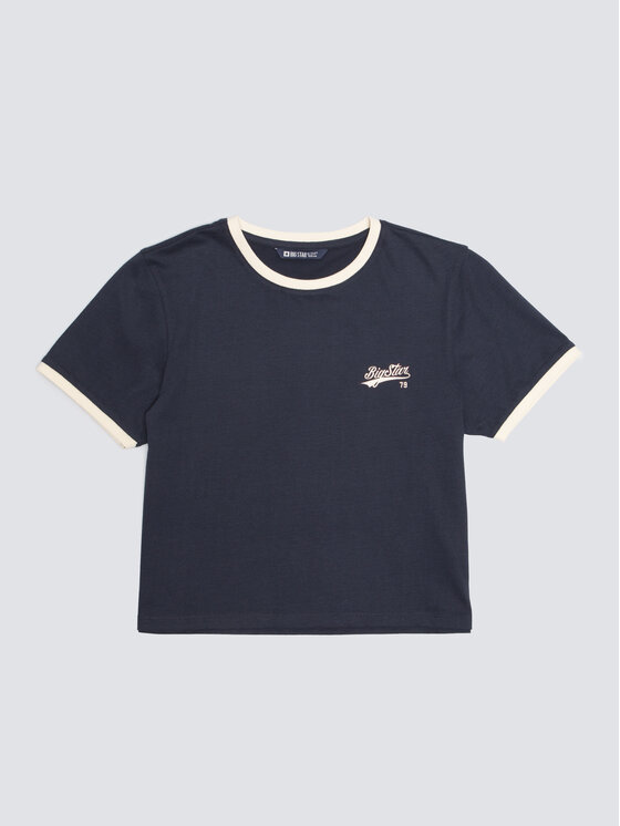 BIG STAR BIG STAR T-Shirt KOLA Granatowy Basic Fit