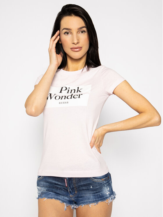 Guess Guess T-Shirt Viviana Tee W0GI47 JA900 Ροζ Slim Fit