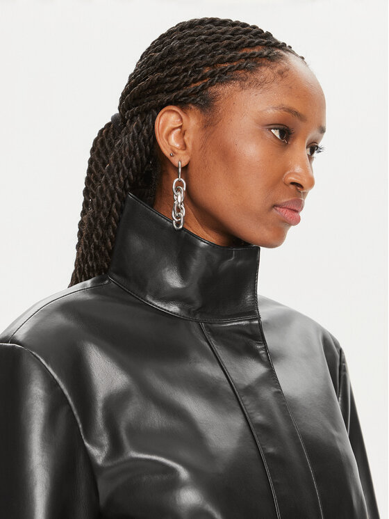 Calvin Klein Calvin Klein Kožená bunda K20K207975 Čierna Regular Fit