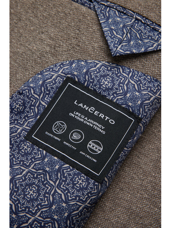 Lancerto Lancerto Marynarka Casoli MA131225000016 Beżowy Slim Fit