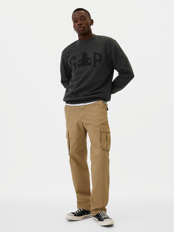 Gap Gap Majica dugih rukava 526908-00 Crna Relaxed Fit