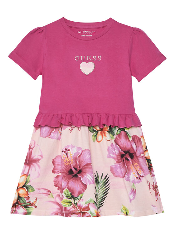 Guess Guess Haljina za svaki dan K6GK01 K6YW4 Ružičasta Regular Fit