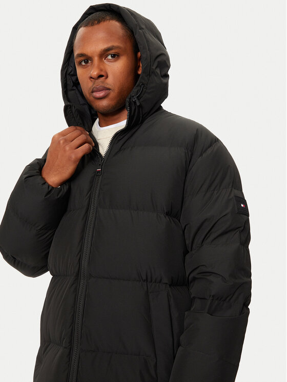 Tommy Hilfiger Tommy Hilfiger Vatovaná bunda MW0MW37368 Čierna Regular Fit