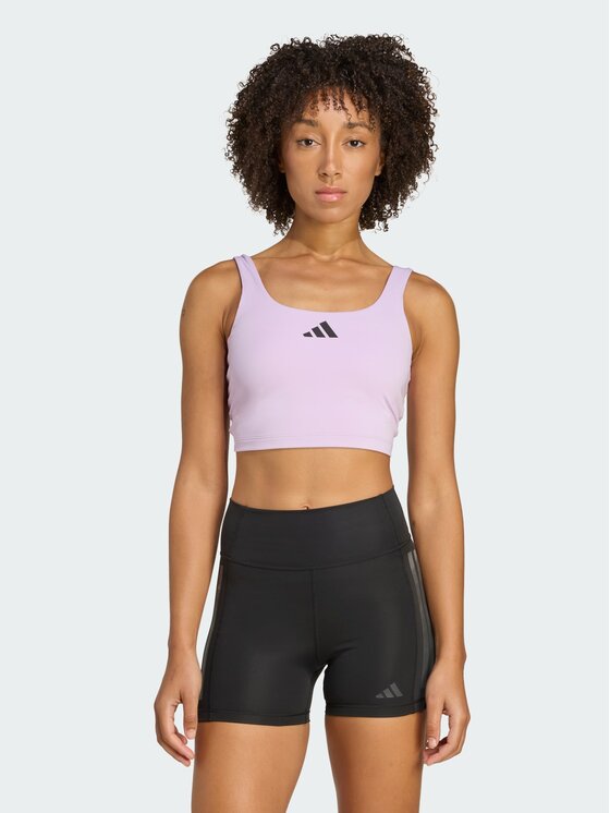 adidas adidas Biustonosz sportowy Power Light Support Fioletowy