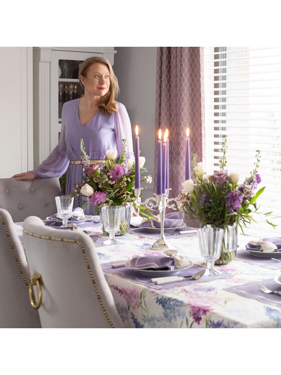 Roseberry Home Roseberry Home Serwetki haftowane Purple Onde Fioletowy