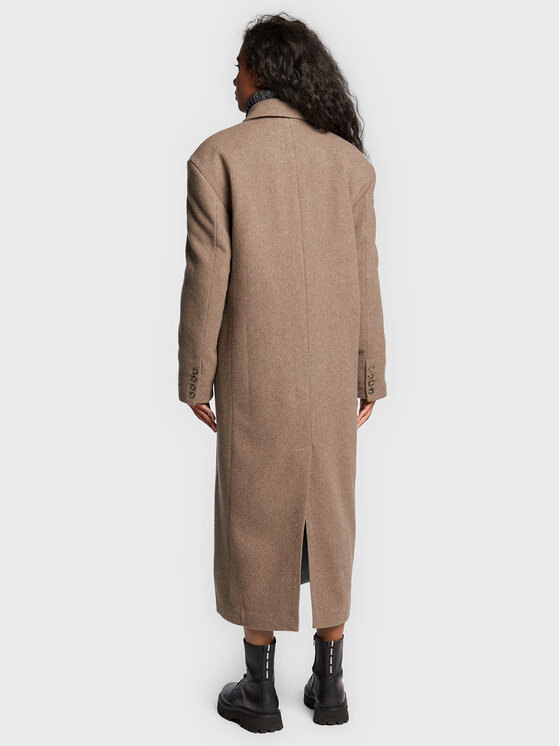 Herskind Herskind Vlněný kabát Wanda 4575816 Béžová Oversize