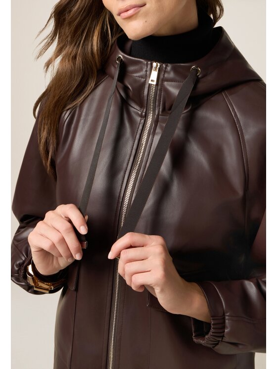 Oltre Oltre Giacca in similpelle R326J000278N032 Marrone Over Fit