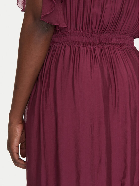 Dixie Dixie Sukienka letnia A207W017A Bordowy Regular Fit