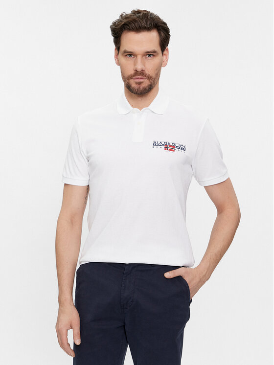 Napapijri Napapijri Polokošile E-Aylmer NP0A4HTN Bílá Regular Fit