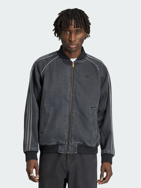 adidas adidas Džinsinė striukė Sst Denim Track Top IB6948 Pilka Regular Fit
