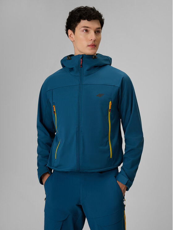 4F 4F Kurtka przejściowa TREKKING Turkusowy Regular Fit