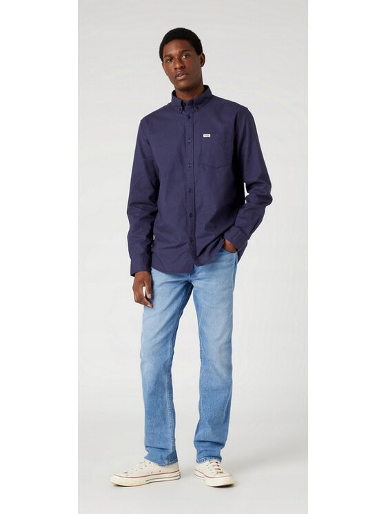Wrangler Wrangler Jeansy Greensboro Niebieski Regular Fit
