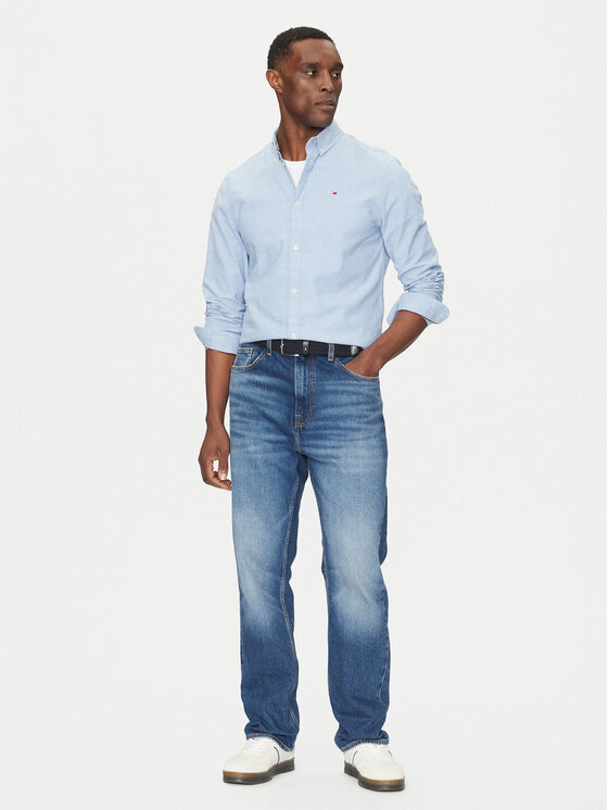 Tommy Jeans Tommy Jeans Πουκάμισο Stretch Oxford DM0DM09594 Γαλάζιο Slim Fit