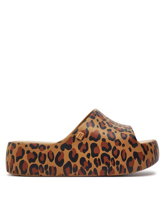 Klapki Melissa, Rozmiar 39, Brązowe, Melissa Free Print Platform Ad 33996