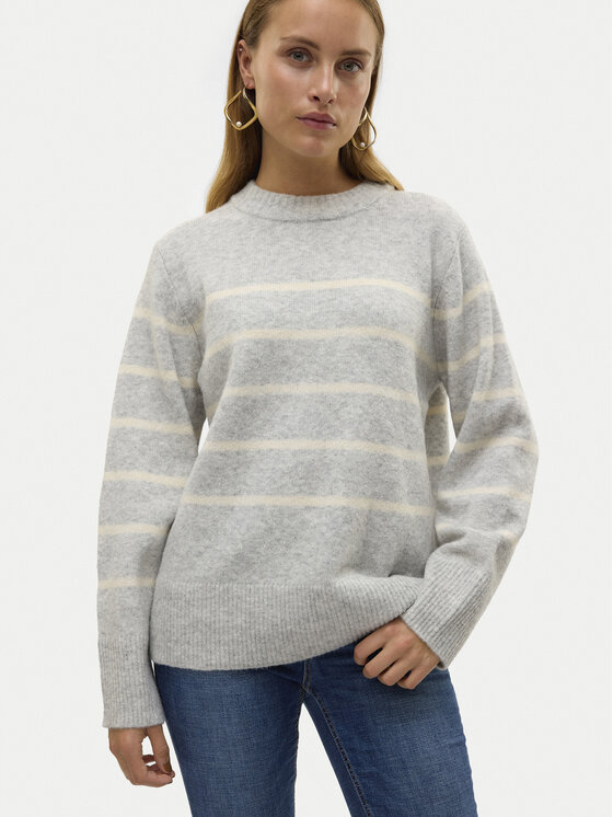 Vero Moda Vero Moda Pulover Flawless 10320487 Siva Loose Fit