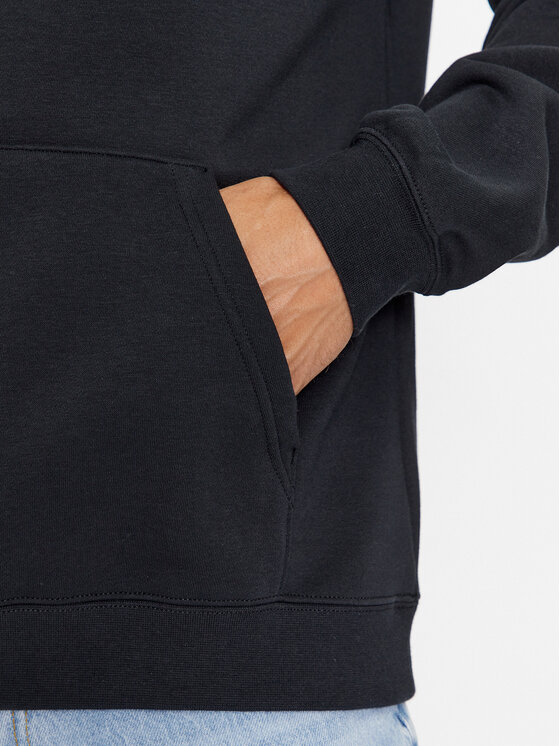 Converse Converse Sweatshirt Standard Fit Center Front Large Chuck Patch Core Po Hoodie Bb 10025470-A01 Schwarz Regular Fit