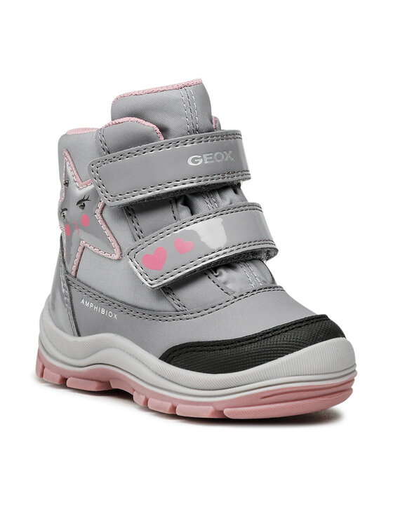 Geox Škornji za sneg B Flanfil G.B Abx A B163WA A050FU C0502 M Siva