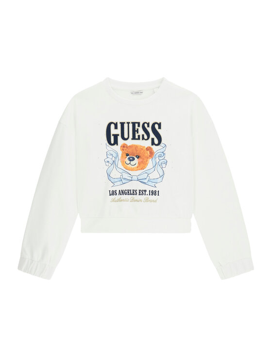 Guess Bluza J6GQ00 KA6R4 Biały Relaxed Fit