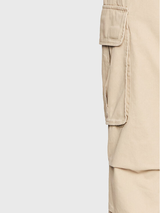 Karl Kani Karl Kani Riidest püksid Rubber Signature 6002506 Beež Relaxed Fit