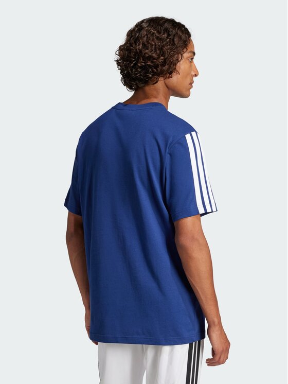 adidas adidas T-Shirt Essentials 3-Stripes Single Jersey Tee Niebieski Regular Fit