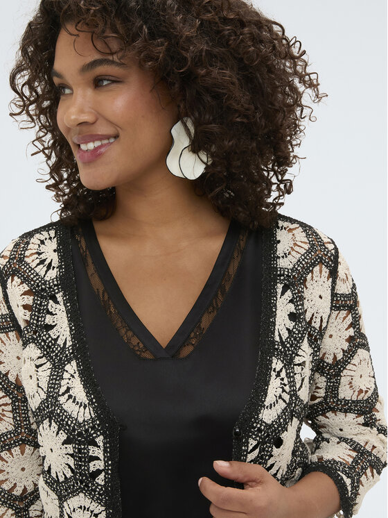 Fiorella Rubino Fiorella Rubino Koszula 5015L000178N0Z3 Czarny Boxy Fit