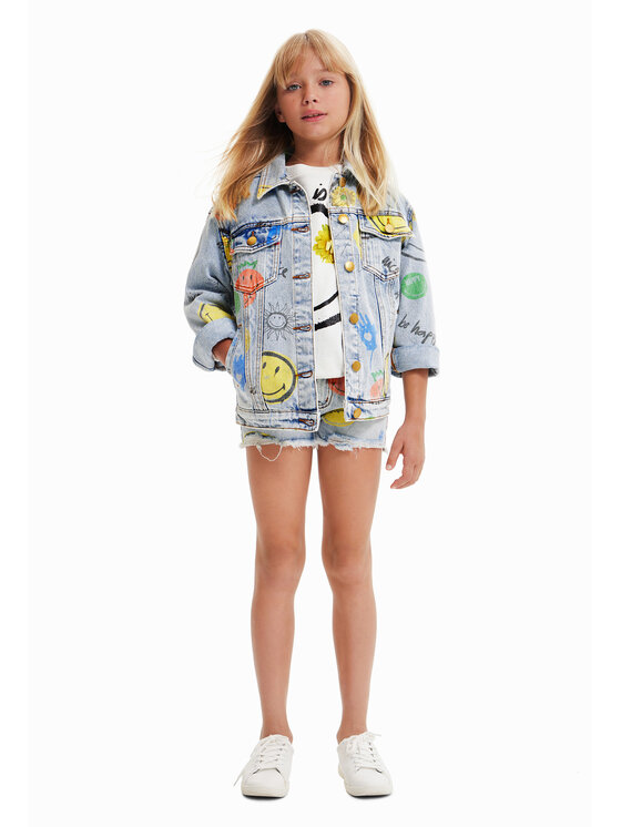 Giacca di jeans 23SGED03 Blu Oversize