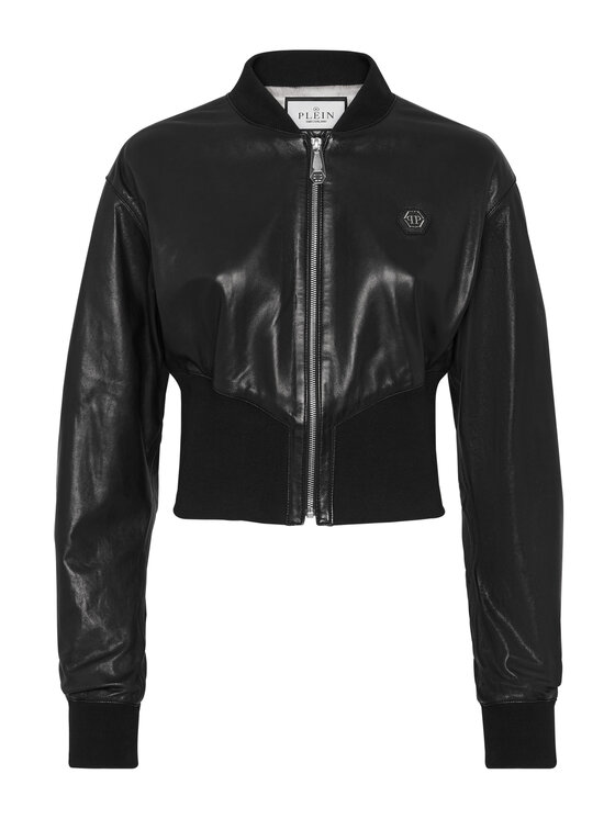 PHILIPP PLEIN PHILIPP PLEIN Giacca di pelle 3089 Nero Slim Fit
