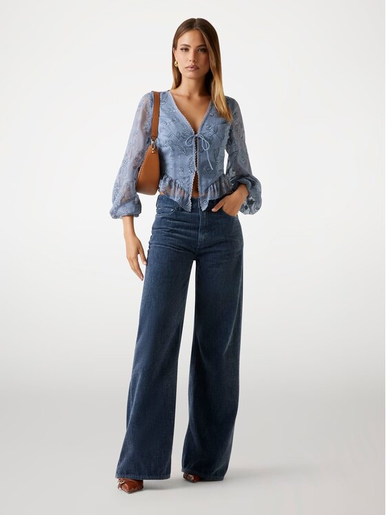 Guess Guess Top 177727 Niebieski Classic Fit