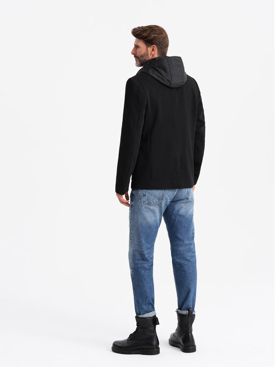 Ombre Ombre Garnitur OM-BLZB-0133 Czarny Regular Fit