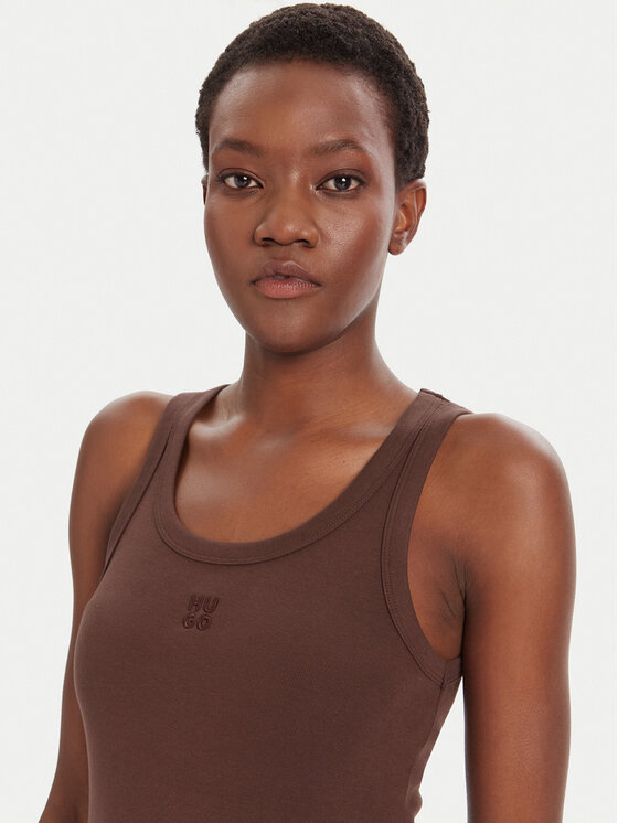 HUGO HUGO Top Datamia 50514489 Braun Slim Fit