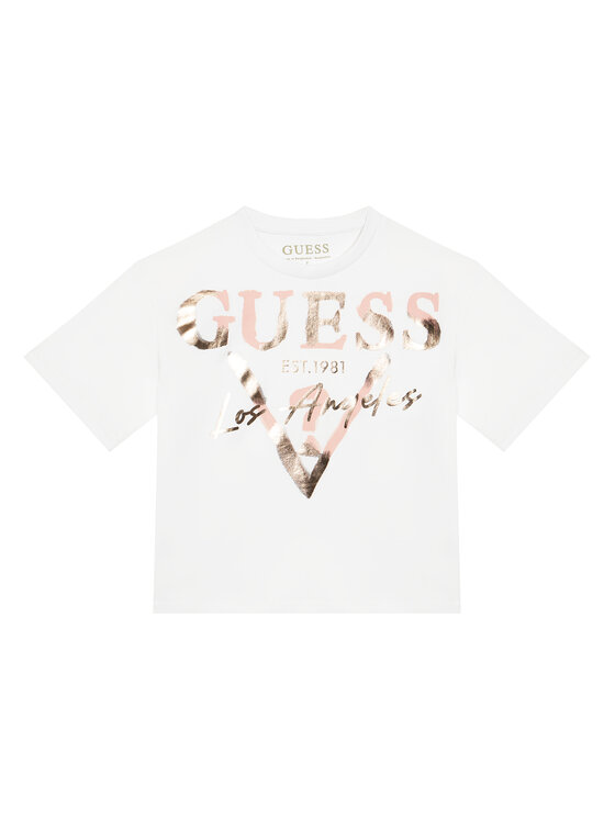 Guess Guess Majica J6GI27 K8HM4 Bela Relaxed Fit