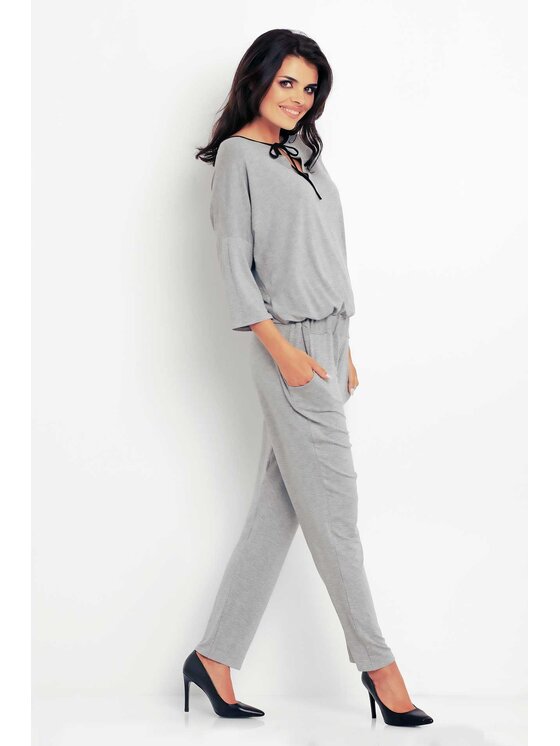 Awama Awama Kombinezon A148 Szary Basic Fit