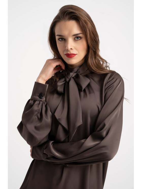 CLICK CLICK Φόρεμα βραδινό 60-6175 Καφέ Regular Fit