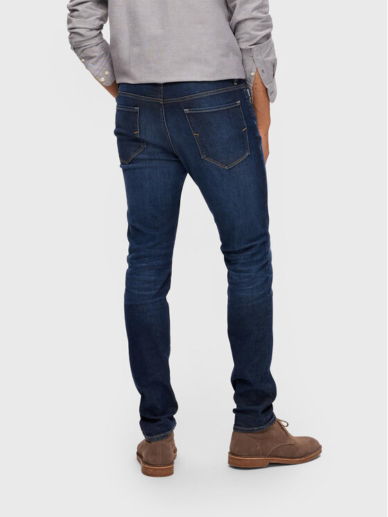 Selected Homme Jeansy Leon 16088264 Granatowy Slim Fit Modivo.pl