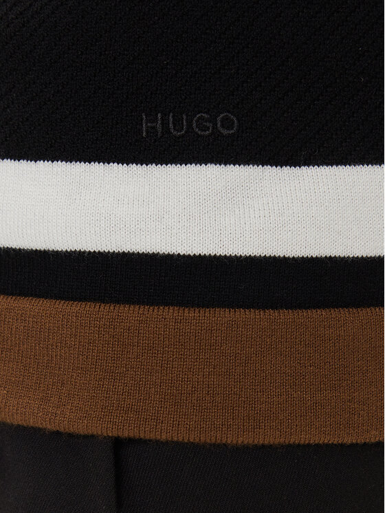 HUGO HUGO Kardigán Splon 50543770 Fekete Relaxed Fit