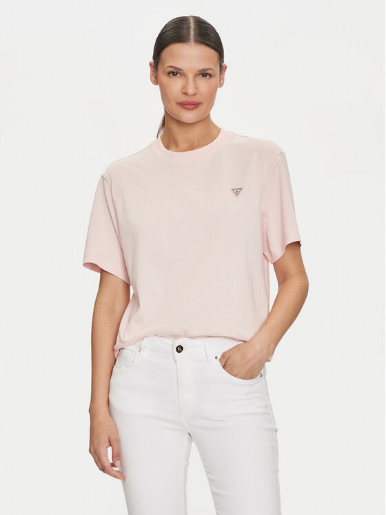Guess Jeans Guess Jeans Póló W4YI05 K8HM0 Rózsaszín Regular Fit