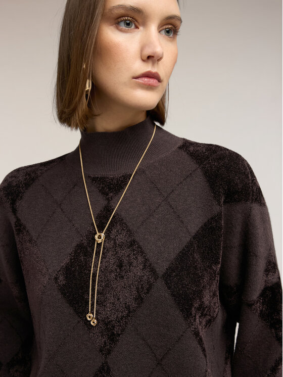 Motivi Motivi Sweter M295E002266N022 Brązowy Regular Fit
